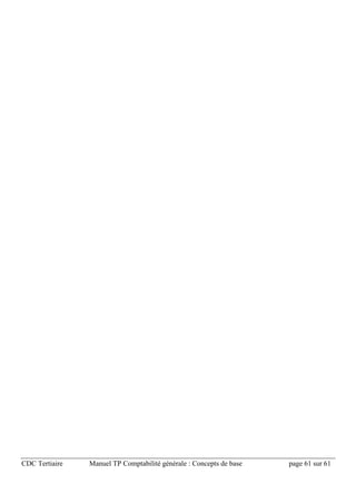 CDC Tertiaire Manuel TP Comptabilité générale : Concepts de base page 61 sur 61
 