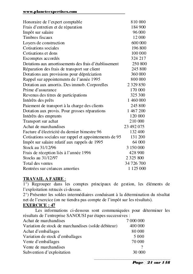 Comptabilite Generale Exercices Et Corriges 1 - 