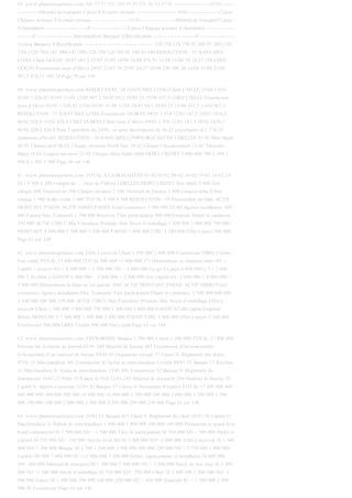 59. www.planeteexpertises.com 245 57 57 531 245 57 57 531 31 52 57 52 --------------------07/01-------
------------Matériel de transport Caisse S/Ecriture erronée ----------------------10/01-----------------Caisse
Chèques postaux S/Ecriture erronée --------------------31/01-------------------Matériel de transport Caisse
S/Annulation -----------------------d°--------------------Caisse Chèques postaux S/Annulation ---------------
--------d°--------------------Marchandises Banques S/Rectification -----------------------d°-------------------
-Caisse Banques S/Rectification -------------------------------------- 128 750 128 750 45 300 45 300 (128
750) (128 750) (45 300) (45 300) 128 750 128 750 45 340 45 340 RESOLUTION : 35 DANS MES
LIVRE Client GOLOU 20/07 567,5 23/07 25/07 10/08 16/08 876,51 31/08 31/08 76 24,57 250 CHEZ
GOLOU Fournisseur (non d’élève) 20/07 23/07 76 25/07 24,57 10/08 250 500 20 16/08 31/08 31/08
567,5 876,51 500 20 Page 59 sur 148
60. www.planeteexpertises.com RESOLUTION : 36 DANS MES LIVRE Client CAILLE 15/04 1 654
03/05 1 620,92 03/05 33,08 12/05 967,5 26/05 95,5 29/05 23 15/06 637,5 CHEZ CAILLE Fournisseur
(non d’élève) 03/05 1 620,92 15/04 03/05 33,08 12/05 26/05 94,5 29/05 23 15/06 637,5 1 654 967,5
RESOLUTION : 37 DANS MES LIVRE Fournisseur DUBOIS 09/01 1 978 12/01 167,5 20/01 1810,5
06/02 620,8 15/02 620,8 CHEZ DUBOIS Client (non d’élève) 09/01 1 978 12/01 167,5 20/01 1810,5
06/02 620,8 620,8 Pour l’opération du 20/01, on peut décomposer en 36,21 (escompte) et 1 774,29
(paiement effectif). RESOLUTION : 38 DANS MES LIVRES BOA DATES LIBELLES 01-02 Mon dépôt
05-02 Chèque prof 08-02 Chèque virement Profit barr 10-02 Chèque l’encaissement 12-02 Virement
Badel 18-02 Coupon encaissé 25-02 Chèque retrai Solde débit DEBIT CREDIT 5 000 800 700 2 500 1
000 8 1 500 3 000 Page 60 sur 148
61. www.planeteexpertises.com TOTAL A LA BOA DATES 01-02 05-02 08-02 10-02 19-02 18-02 25-
02 - 8 508 8 508 Compte de … (non de l’élève) LIBELLES DEBIT CREDIT Son dépôt 5 000 Son
chèque 800 Virement pr 700 Chèque encaissé 2 500 Virement de banque 1 000 Coupon échu 8 Son
chèque 1 500 Solde crédit 3 000 TOTAL 8 508 8 508 RESOLUTION : 39 Présentation du bilan ACTIF
MONTANT PASSIF ACTIF IMMO PASSIF Fond commerce 1 500 000 STAB Agence installation. 600
000 Capital Mat. Transport 1 500 000 Réserves Titre participation 500 000 Emprunt Dépôt et cautionne
350 000 ACTIF CIRCU Mat Fourniture Produits finis Stock d’emballage 1 500 000 3 000 000 750 000
MONTANT 4 300 000 1 700 000 1 500 000 PASSIF 1 800 000 CIRC 3 100 000 Effet à payer 500 000
Page 61 sur 148
62. www.planeteexpertises.com Effet à recevoir Client 1 300 000 2 800 000 Fournisseur OBSS Crédite
Etat crédit TOTAL 13 800 000 TOTAL 900 000 13 800 000 2*) Déterminons sa situation nette SN =
Capital + réserve SN = 4 300 000 + 1 700 000 SN = 6 000 000 Ce qu’il a payé 6 000 000 x 3 = 3 600
000 5 Sa dette à GAYON 6 000 000 – 3 600 000 = 2 400 000 Son capital est : 3 600 000 + 4 000 000 =
7 600 000 Déterminons le bilan au 1er janvier 2002 ACTIF MONTANT PASSIF ACTIF IMMO Fond
commerce Agence installation Mat. Transport Titre participation Dépôt et cautionne. 1 500 000 600 000
1 500 000 500 000 350 000 ACTIF CIRCU Mat Fourniture Produits finis Stock d’emballage Effet à
recevoir Client 1 500 000 3 000 000 750 000 1 300 000 2 000 000 PASSIF STAB Capital Emprunt
Dettes MONTAN T 7 600 000 1 500 000 2 400 000 PASSIF CIRC 1 800 000 Effet à payer 3 100 000
Fournisseur 500 000 OBSS Crédite 900 000 Etat crédit Page 62 sur 148
63. www.planeteexpertises.com TRESORERIE Banque 2 700 000 Caisse 1 300 000 TOTAL 17 800 000
Passons les écritures au journal 03/01 244 Matériel de bureau 481 Fournisseur d’investissement
S/Acquisition d’un matériel de bureau 05/01 43 Organisme sociale 57 Caisse S/ Règlement des dettes
07/01 31 Marchandises 401 Fournisseur S/ Achat de marchandises à crédit 09/01 52 Banque 13 Résultat
31 Marchandises S/ Vente de marchandises 13/01 401 Fournisseur 52 Banque S/ Règlement du
fournisseur 16/01 27 Prêts 57 Caisse S/ Prêt 21/01 245 Matériel de transport 244 Matériel de bureau 10
Capital S/ Apport à nouveau 23/01 52 Banque 57 Caisse S/ Versement d’espèce TOTAL 17 800 000 400
000 400 000 500 000 500 000 10 000 000 10 000 000 2 500 000 500 000 2 000 000 1 500 000 1 500
000 100 000 100 000 2 000 000 1 500 000 3 500 000 250 000 250 000 Page 63 sur 148
64. www.planeteexpertises.com 25/01 52 Banque 411 Client S/ Règlement du client 29/01 10 Capital 31
Marchandises S/ Retrait de marchandises 1 800 000 1 800 000 100 000 100 000 Présentons le grand livre
Fond commercial SI 1 500 000 SD = 1 500 000 Titre de participation SI 500 000 SD = 500 000 Dépôt et
caution SI 350 000 SD : 350 000 Stocks prod fini SI 3 000 000 SD= 3 000 000 Effet à recevoir SI 1 300
000 SD=1 300 000 Banque SI 2 700 1 500 000 2 500 000 800 000 250 000 SD = 5 750 000 1 800 000
Capital 100 000 7 600 000 SC =11 000 000 3 500 000 Dettes Agencements et installation SI 600 000
SD= 600 000 Matériel de transport SI 1 500 000 2 000 000 SD = 3 500 000 Stock de mat four SI 1 500
000 SD =1 500 000 Stock d’emballage SI 750 000 SD= 750 000 Client SI 2 800 000 1 800 000 SD= 1
000 000 Caisse SI 1 300 000 500 000 100 000 250 000 SD = 450 000 Emprunt SC = 1 500 000 1 500
000 SI Fournisseur Page 64 sur 148
 