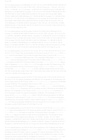 93 sur 148
94. www.planeteexpertises.com MB Rabais 10 % NC TVA 18 % NAP 2 000 000 200 000 1 800 000 324
000 2 124 000 RHT TVA 18 % NAD 15 000 2 700 17 700 12/01 facture Esc. = (NC doit – NC d’A V)
t% Esc. = (1 800 000 – 0) x 2 % Escompte = 36 000 TVA 18 % 6 480 09/01 facture A-308 MB 1 000
000 Remise 5 % 50 000 NAD NC Escompte 1 % NF TVA 18 % NAP 950 000 9 500 940 500 169 290 1
109 790 42 480 411 Noël 2124000 42480 SD=2081520 14/01 facture 10/01 Facture RHT 100000
TVA18% 18000 NAD 118000 MB Remise 4 % 1 500 000 60 000 NC Escompte 2 % 1 440 000 28 800
NF TVA 18 % 1 411 200 254 016 17/01 MB Remise 3% NC Escompte NF TVA18% RHT TVA 18%
NAP 500000 15000 485000 9700 475300 85554 560 854 (50 000) (9 000) 501 854 NAP 1 665 216
21/01 MB Remise 5 % 400 000 20 000 NC Escompte 1 % RS= (NC doit – NC AV)*t% RS= (950000-
380000)*10% RS= 57 000 380 000 3 800 NF 376 200 TVA 18 % 67 716 NAD 1 NAD 2 NAP 443 916
66 587,4 510 503,4 Page 94 sur 148
95. www.planeteexpertises.com RS Escompte 1% RS net TVA NAD 2 26/01 MB Remise 4% NC
Escompte 2 % 500 000 20 000 57000 570 56430 10157,4 66 587 ,4 RS = (NC doit – NC d’AV) t% RS
= (1 440 000 – 480 000)5% 480 000 9 600 RS = Escompte 2 % 48 000 960 NF TVA 18 % 470 400 84
672 RS net TVA 18 % 47 040 8 467,2 NAD 1 NAD 2 555 072 55 07,2 NAD 2 55 507,2 NAD 610 579,2
27/01 Escompte TVA 18% NAD 20 000 3600 23 600 23/01 MB Rabais 5 % 1 000 000 50 000 NC
Rabais 2 % 950 000 19 000 MB Remise 10 % 600 000 60 000 NC TVA 18 % 931 000 167 580 NC
Remise 5 % 540 000 27 000 RHT TVA 18 % 1 089 580 (100 000) (18 000) NC Escompte 2% 513 000
10 260 NF TVA 18 % 502 74 0 90 493,2 NAP 980 580 29/01 NAP 593 233,2 Page 95 sur 148
96. www.planeteexpertises.com 05/01 4111 701 443 601 445 773 57 4011 6019 445 701 443 4111 673
443 4111 52 4111 Clients Vente de marchandises TVA facturée S/ facture N° 215 --------------09/01-----
---------Achat de marchandises TVA accordée Escompte obtenu Caisse S/ facture A-308 --------------
-10/01-------------Fournisseurs RRR obtenus Etat, TVA récupérable S/ RRR obtenus --------------11/01--
------------Vente de marchandises Etat, TVA facturée Clients S/ RRR accordés ----------------12/01-------
-----Escomptes accordés Etat, TVA facturée Clients S/ Escompte ---------------d°-----------------Banque
Clients S/ Règlement --------------14/01--------------673 Escomptes accordés 531 Chèques postaux 701
Vente de marchandises 443 Etat, TVA facturée S/ facture V-220 ---------------16/01-------------PAS
D’ECRITURE ----------------17/01------------- 2 124 000 1 800 000 324 000 950 000 169 290 9 500 1
109 790 118 000 100 000 18 000 15 000 2 700 17 700 36 000 6 480 42 480 2 081 520 2 081 520 28 800
1 665 216 1 440 000 254 016 Page 96 sur 148
97. www.planeteexpertises.com 601 445 4011 773 4011 6019 445 401 57 4011 673 601 445 4011 673
601 445 4111 701 443 Achat de marchandises 485 000 Etat, TVA récupérable 85 554 Fournisseurs 560
854 Escomptes obtenus 9 700 S/ facture A-809 ----------------d°----------------Fournisseurs 59 000 RRR
accordée 50 000 Etat, TVA récupérable 9 000 S/ Facture A-809 ----------------d°----------------
Fournisseurs 501 854 Caisse 501 854 S/ Règlement -------------19/01---------------PAS D’ECRITURE ---
------------21/01-------------Fournisseurs 443 916 Escomptes accordés 3 800 Achat de marchandises 380
000 Etat, TVA récupérable 67 716 S/ facture AV-016 ------------------d°--------------Fournisseurs 66
587,4 Escomptes accordés 570 Achat de marchandises 57 000 Etat, TVA récupérable 10 157,4 S/
Facture AV-016 ----------------23/01------------Clients 1 098 580 Vente de marchandises 931 000 Etat,
TVA facturée 167 580 S/ facture N° V-239 ------------------d°--------------701 Vente de marchandises
100 000 443 Etat, TVA facturée 18 000 411 Client 118 000 S/ facture N° V-239 --------------26/01-------
-------701 Vente de marchandises 480 000 443 Etat, TVA facturée 84 672 4111 Clients 555 072 673
Escomptes accordés 9 600 S/ facture N°V-223 Page 97 sur 148
98. www.planeteexpertises.com 701 443 673 4111 673 443 4111 52 673 701 443 ------------------d°-----
---------Vente de marchandises Etat, TVA facturée Escomptes accordés Clients S/ facture N°V-223 ------
---------27/01-------------Escomptes accordés Etat, TVA facturée Clients S/ Escompte ----------------
-29/01-----------Banques Escomptes accordés Vente de marchandises Etat, TVA facturée S/ facture
RESOLUTION: 52 Pour établir la facture Bassines : 10 * 40 000 = Assiettes : 20 * 10 * 1000 =
Cuisinières : 5 48 000 8 467,2 960 55 507,2 20 000 3 600 23 600 593 233,2 10 260 531 000 90 493,2
400 000 200 000 500 000 MB Rabais 10 % 1 100 000 110 000 NC 1 Remise 5 % 990 000 49 500 NC 2
Escompte 2 % 940 500 18 810 NF TVA 18 % Avance 921 690 165 904,2 (300 000) Page 98 sur 148
99. www.planeteexpertises.com NAP 787 594,2 Chez le fournisseur 11/03 52 Banques 4191 Clients
avances et acomptes reçus S/chèque N° ------------------14/03------------------531 Chèques postaux 673
Escomptes accordés 4191 Clients, avances et acomptes 701 Vente de marchandises 443 Etat, TVA
facturée S/ facture de vente N° 300 000 300 000 787 594,2 18 810 300 000 Chez le client 11/03 4091
Fournisseurs avance acomp 300 000 52 vers Banques S/ factures N° --------------14 /03------------ 940
500 601 Achat de marchandises 165 904,2 445 Etat, TVA récupérable 531 Chèques postaux 773
 