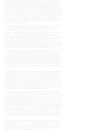 112. www.planeteexpertises.com Rabais 8 % 64 000 NC Remise 3 % 736 000 22 080 NC TVA 18 %
Ristourne HT TVA 18 % NAP 713 920 128 505,6 (100 000) (18 000) 595 920 10/03 MB Remise 5% X
0,05 X NC TVA 18 % Port TVA 18 % Emballage 0,95 X 0, 171 X 50 000 9 000 177 000 10/03 MB
Remise 5 % 1 000 000 50 000 NC TVA 18 % Port TVA 18 % Emballages 950 000 171 000 50 000 9
000 177 000 NAP 1 357 000 MB Rabais 7 % NC Remise 3 % NC Port forf 500 000 35 000 465 000 13
950 451 050 40 000 491 050 4 910,5 486 139,5 Escompte 1 % NF Rabais 10 % 150 000 NC Escompte
2 % 1 350 000 27 000 NF TVA 18 % Port TVA 18 % 1 323 000 238 140 30 000 5 400 NAP 1 596 540
1,121 X + 236 000 = 1357 000 236 000 + 1,121 X = 1 357 000 1,121X = 1 357 000 – 236 000 1,121 X
= 1 121 000 X = 1 000 000 15/03 facture N°4925 MB X Rabais 7 % 0,07 X NC 0,93 X Remise 3 %
0,0279 X Les réductions commerciales Rabais + remise = 0,07 X + 0,0279 X 0,0979 X = 48 950 X = 48
950 0,0979 X = 500 000 Page 112 sur 148
113. www.planeteexpertises.com TVA 18 % NAP 601 445 4011 4011 6019 445 57 673 701 7071 443
4111 701 7071 443 4194 87 505,11 573 644,61 02/03 Achat de marchandises 713 920 Etat, TVA
récupérable 128 505,6 Fournisseurs 842 425,6 S/ Facture N°205 ------------------d°----------------
Fournisseurs 118 000 RRR obtenus 100 000 Etat, TVA récupérable 18 000 S/ Facture N°205 -------------
--07/03---------------Caisse 1 596 540 Escomptes accordés 27 000 Vente de marchandises Port
emballages perdus 1 350 000 Etat, TVA facturée 30 000 S/ Facture 1589 243 540 ---------------10/03----
-----------Clients 1 357 000 Vente de marchandises 950 000 Port emballages perdus 50 000 Etat, TVA
facturée 180 000 Client, emb. Consigné 177 000 S/ facture N°2312 ---------------15/03---------------- 451
050 601 Achat de marchandises 87 505,11 445 Etat, TVA récupérable 40 000 611 Transport sur achat
52 Banque 773 Escomptes obtenus S/ Facture N°4925 573644,61 4 910,5 RESOLUTION: 58 02/07 MB
Remise 10 % 8 000 000 800 000 06/07 MB Rabais 10 % 3 000 000 300 000 Page 113 sur 148
114. www.planeteexpertises.com NC Rabais 5 % 7 200 000 360 000 NC Remise 5 % NC 2 TVA 18 %
Port HT TVA 18 % Emballages 6 840 000 1 231 200 700 000 126 000 306 800 NC 2 TVA 18 % Port
HT TVA 18 % Emballages NAP 9 204 000 2 700 000 135 000 2 565 000 461 700 150 000 27 000 61
360 NAD 1 NAD 2 3 265 060 504 450 NAD 3 769 510 05/07 MB Remise 5 % 5 000 000 250 000 NC
Rabais 10 % 4 750 000 475 000 RS = (NC doit-2 565 000) x 10 100 NC 2 TVA 18 % Port HT TVA 18
% Emballages 4 275 000 769 500 700 000 126 000 113 280 RS = (6840000 – 2565000) x10 100 RS =
427 500 TVA = 76 950 NAD = 504 450 NAP 07/07 Emballages Retour 1 Retour 2 5 983 780 100 20 80
50 ½ créance = 5 247 961,5 : 2 ½ créance = 2 623 980,75 09/07 MB Remise 5 % 800 000 40 000 Page
114 sur 148
115. www.planeteexpertises.com Vente 30 NC Rabais 10 % 30 (TVA = 14 040 (HT = 78 000 PC 50 R2
= 153 600 PR 50 RE = 141 128 Bonis = 12 272 (TVA = 1872 (HT = 10400 08/07 Houmè bénéficie de la
moitié De l’escompte car elle règle De moitié Esc = (NC doit – NC AV) x 2 100 Esc b = (6 840 000 – 2
565 000 - 427 500) x 2 % Esc b = 76 950: 2 Esc b = 38 475 TVA 6 925,5 NAD 45 400,5 760 000 76
000 NC 2 TVA 18 % Port HT TVA 18 % Emballages 684 000 123 120 50 000 9 000 18 880 NAD 1
NAD 2 NAD Reste Retour 1 308 738 RS = (4275000-684000) x10 100 RS = 359 100 TVA = 64 638
NAD Créance sur Houmè 411 9 204 000 3 265 060 504 450 141 128 45 400,5 SD = 5 247 961,5 10/07
Emballages Retour 885 000 423 738 423 738 18/07 401 Houssou 885 000 5 983 780 423 738 21 240 SC
= 4 653 802 60 10 50 15 (PC 28 320) = 7080 35 (PR 21 240) Page 115 sur 148
116. www.planeteexpertises.com Malis 7 080 (HT 6 000 (TVA 1080 Conserver 35 PC 66 080 (HT 56
000 (TVA 10 080 02/07 4111 Clients 9 204 000 701 Vente de marchandises 443 Etat, TVA facturée 707
Produits accessoires 4194 Client, emb. Consignés S/ Facture N° 653 ---------------05/07---------------601
Achat de marchandises 4 275 000 611 Transport sur achat 700 000 445 Etat, TVA récupérable 895 500
4094 Fournisseur, emb. à rendre 113 280 4011 Fournisseurs S/ Facture A-401 --------------06/07---------
-------701 Vente de marchandises 2 565 000 443 Etat, TVA facturée 461 700 612 Transport sur vente
150 000 445 Etat, TVA récupérable 27 000 4194 Client, emb. consignés 61 360 411 Client S/ Réduction -
----------------d°-----------------701 Vente de marchandises 427 500 443 Etat, TVA facturée 76 950 4111
Clients S/ Restitution supplémentaire --------------07/07----------------4194 Client, emb. consignés 245
440 4111 Client 7074 Bonis sur reprise 443 Etat, TVA facturée S/ Restitution -----------------08/07--------
-----673 Escompte accordé 38 475 443 Etat, TVA facturée 6 925,5 4111 Clients S/Règlement 6 840 000
1 357 200 700 000 306 800 5 983 780 3 265 060 504 450 141 128 88 400 15 912 45 400,5 Page 116 sur
148
117. www.planeteexpertises.com 52 4111 4011 601 445 707 4094 443 4011 6019 445 4011 6224 445
608 4094 4011 52 -----------------d°-----------------Banques Clients S/ Règlement ----------------09/07----
----------Fournisseurs Achat de marchandises Etat, TVA récupérable Produits accessoires Fournisseur,
emb. à rendre Etat, TVA facturée S/ Facture AV N°85 -------------------d°---------------Fournisseurs
RRR obtenus Etat, TVA récupérable S/ RRR supplémentaire ----------------10/07--------------
 