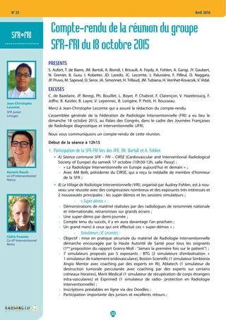 Compte rendu de la réunion du groupe SFR-FRI du 18 octobre 2015 | PDF