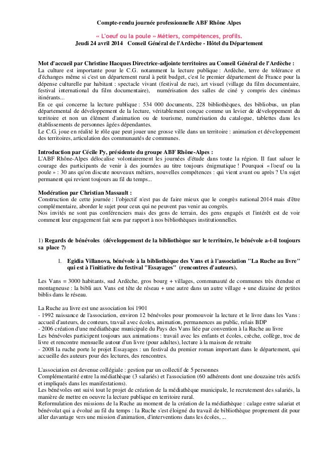 Compte rendu journée abf Privas 24 avr 2014