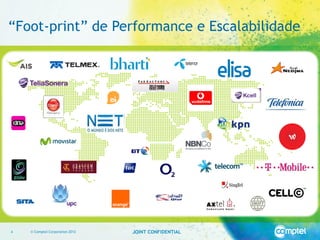 “Foot-print” de Performance e Escalabilidade




4   © Comptel Corporation 2012   JOINT CONFIDENTIAL
 