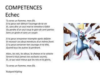 Qu’est ce que les «mauvaises»
actions m’ont appris de positif?
 