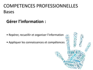 Les autres la vie de tous les jours
COMPETENCES
Intelligences
•corporelle / kinesthésique
capacité à utiliser son corps à être habile avec
les objets.
•interpersonnelle
capacité d'entrer en relation avec les autres.
•intra personnelle
capacité à avoir une bonne connaissance de
soi-même.
•logique-mathématique
capacité à raisonner, à calculer, à tenir une raisonnement.
C'est cette forme qui est évaluée dans les tests dits de «
Quotient intellectuel ».
•musicale / rythmique
capacité à percevoir les structures rythmiques,
sonores et musicales.
•naturaliste
capacité à observer la nature.
•verbale-linguistique
capacité à percevoir les structures du langage écrit
ou orale. Egalement base à l’école.
•visuelle / spatiale
capacité à créer des images mentales et à percevoir
le monde dans ses trois dimensions.
 