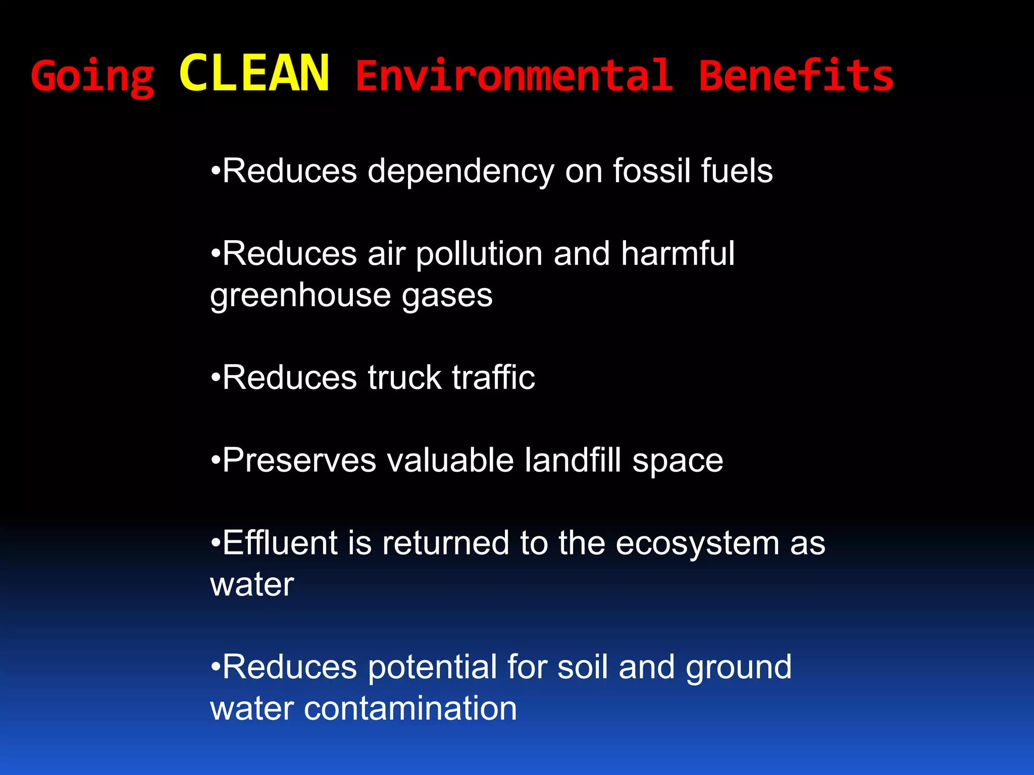 Improves on-site sanitationSTEP 1Add MicroorganismsSetupSTEP 2Add Organic Food Waste to the digester compartmentSTEP  3Water is automatically added and food begins breaking down immediatelySTEP 4Discharged water enters the drain ending the decomposition process