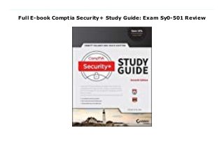 Full E-book Comptia Security+ Study Guide: Exam Sy0-501 Review