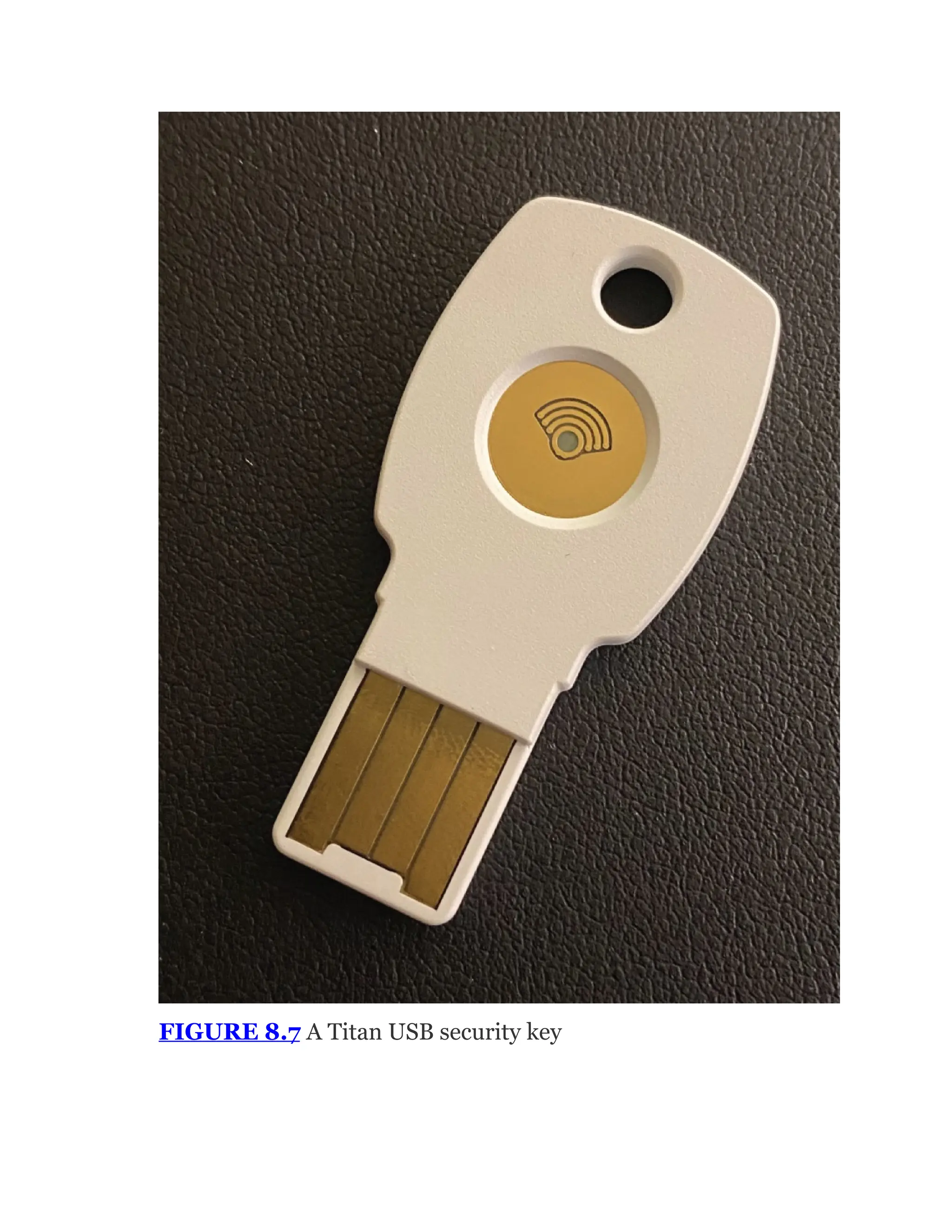 FIGURE 8.7 A Titan USB security key
 