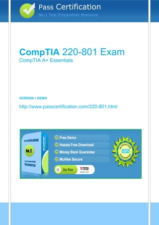 Comp tia 220 801exam | PDF