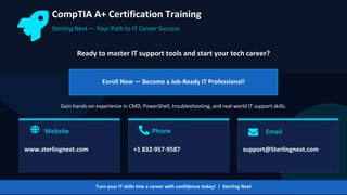 Command Line Tools for IT Support CMD PowerShell | CompTIA A+ ...