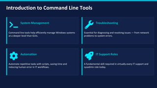 Command Line Tools for IT Support CMD PowerShell | CompTIA A+ ...