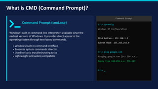 Command Line Tools for IT Support CMD PowerShell | CompTIA A+ ...