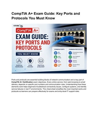 CompTIA A+ Ports and Protocols Guide for Exam Success | PDF