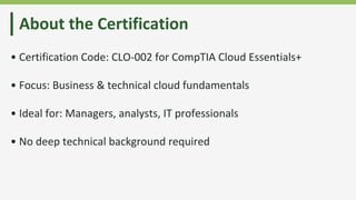 Comprehensive Guide to CompTIA Cloud Essentials+ CLO-002 Exam 2026 | PDF