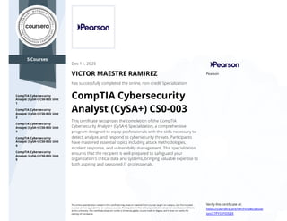 CompTIA Cybersecurity Analyst (CySA+) CS0-003 Specialization ...