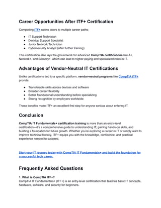 CompTIA IT Fundamentals+:A Complete Guide for Beginners in IT | PDF