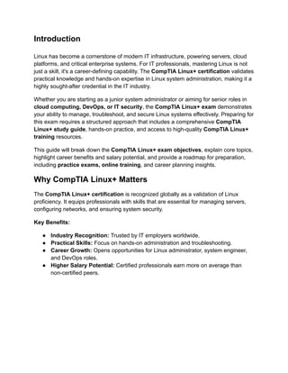 CompTIA Linux+ Exam Objectives Explained: Study Guide & Training | PDF