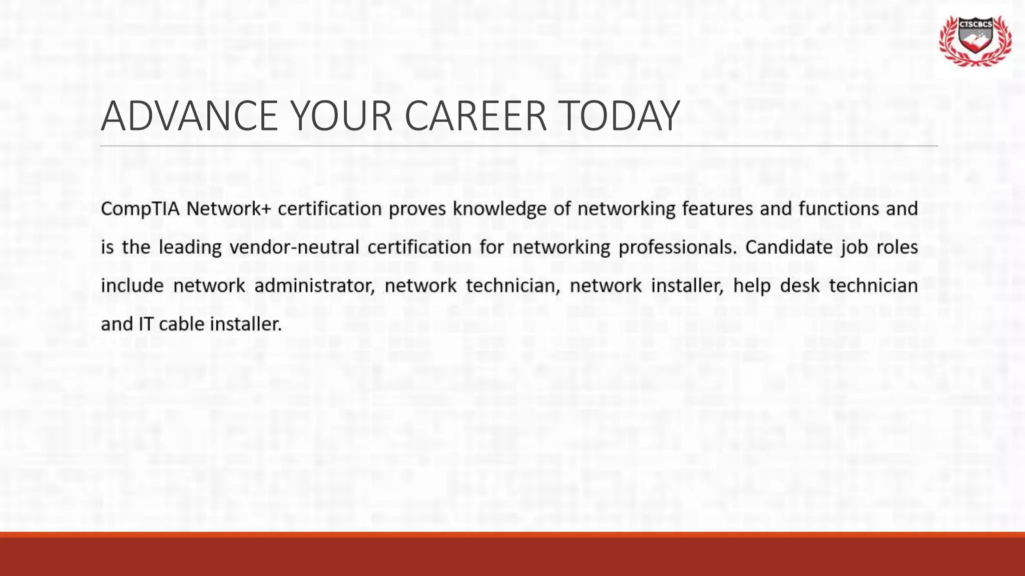 CompTIA Network Certification Course in Trinidad PPT CompTIA Network Certification Course in Trinidad PPT