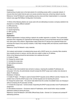 CompTIA Network+ Certification N10-009 PDF | PDF