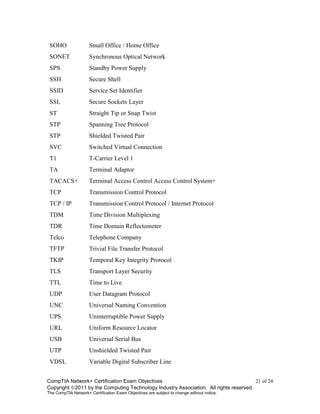 Comp tia network_n10-005 | PDF