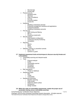CompTIA Security+ Objectives | PDF