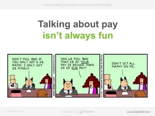 bamboohr.com payscale.com
Communicating Compensation to Executives and Managers
www.payscale.com
Talking about pay
isn’t always fun
 