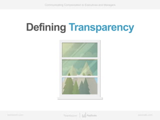 bamboohr.com payscale.com
Communicating Compensation to Executives and Managers
Defining Transparency
 