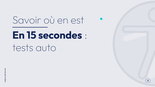 .18
THERE
IS
A
BETTER
WAY
En 15 secondes :
tests auto
Savoir où en est
 