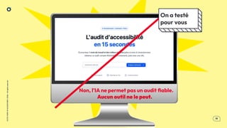 .19
OCTO
I
PART
OF
ACCENTURE
©
2026
-
All
rights
reserved
Non, l’IA ne permet pas un audit ﬁable.
Aucun outil ne le peut.
On a testé
pour vous
 