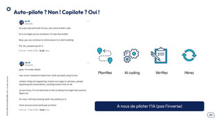 .20
OCTO
I
PART
OF
ACCENTURE©
2025
-
All
rights
reserved
Auto-pilote ? Non ! Copilote ? Oui !
A nous de piloter l’IA (pas l’inverse)
Planiﬁez AI coding Vériﬁez Itérez
 