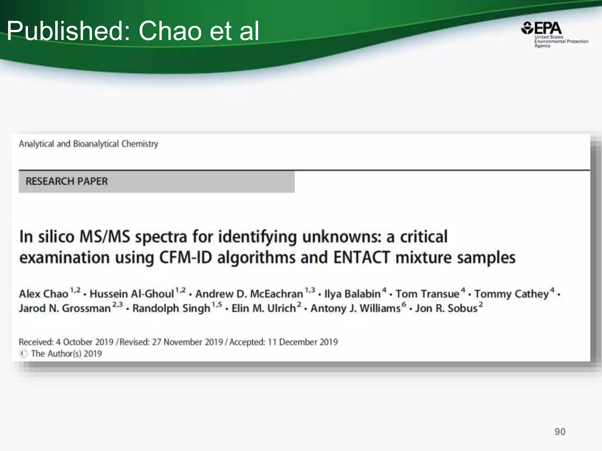 Published: Chao et al
90
 