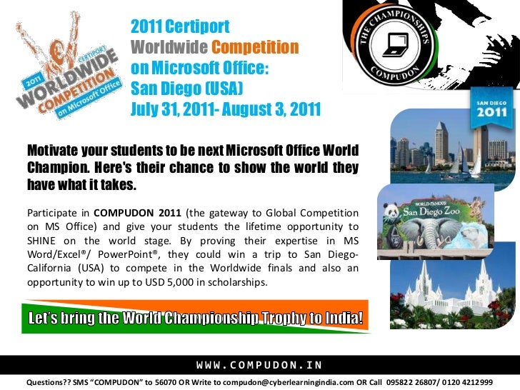 microsoft office championship compudon detailed information ms office competitors