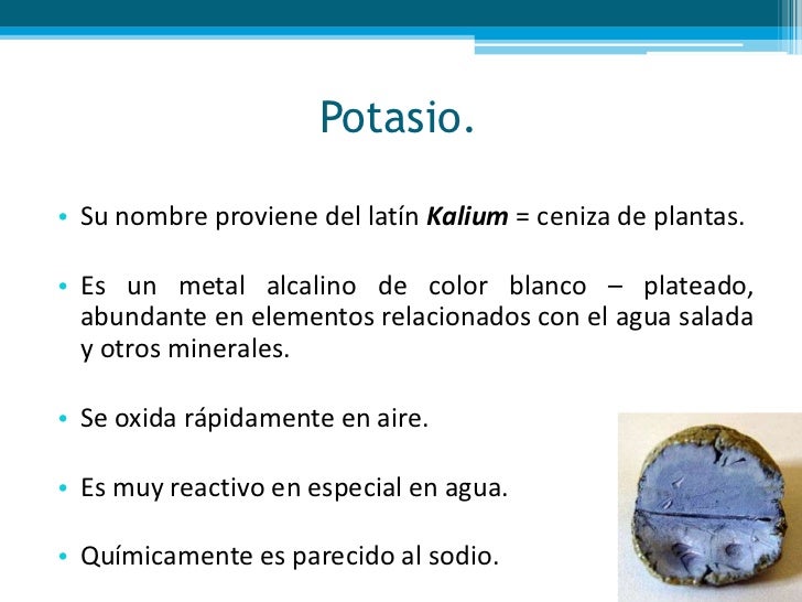 Compuestos de litio, sodio y potasio Compuestos de litio, sodio y potasio