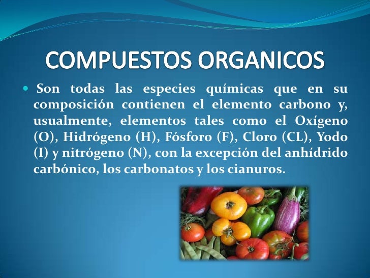 Compuestos organicos 1 Compuestos organicos 1