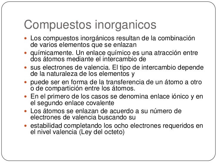 Compuestos orgánicos e