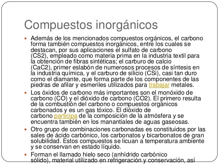 Compuestos orgánicos e