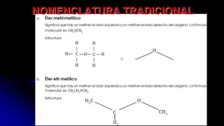 NOMENCLATURA TRADICIONAL
 