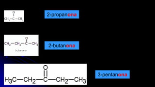3-pentanona
2-propanona
2-butanona
 