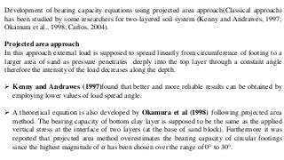 ULTIMATE BEARING CAPACITY OF CIRCULAR FOOTING ON LAYERED SOILS | PPT