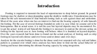 ULTIMATE BEARING CAPACITY OF CIRCULAR FOOTING ON LAYERED SOILS | PPT