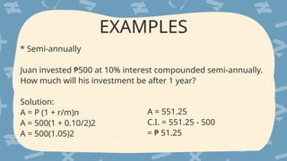 Compund Interest (Mathematics in the Modern World) | PPTX