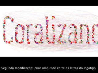 Segunda modificação: criar uma rede entre as letras do logotipo
 
