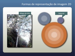 Formas de representação de imagem 2D

Mapa de bits                Vetorial
 