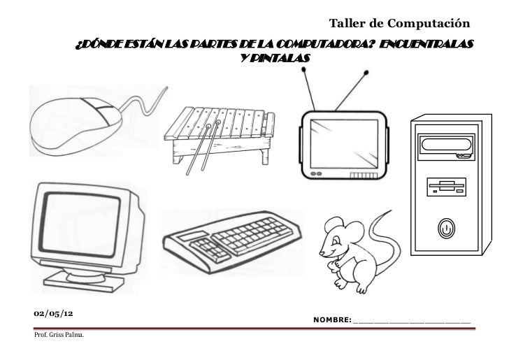 Fichas Para Colorear De Las Partes Del Computador Para Ninos Imagui