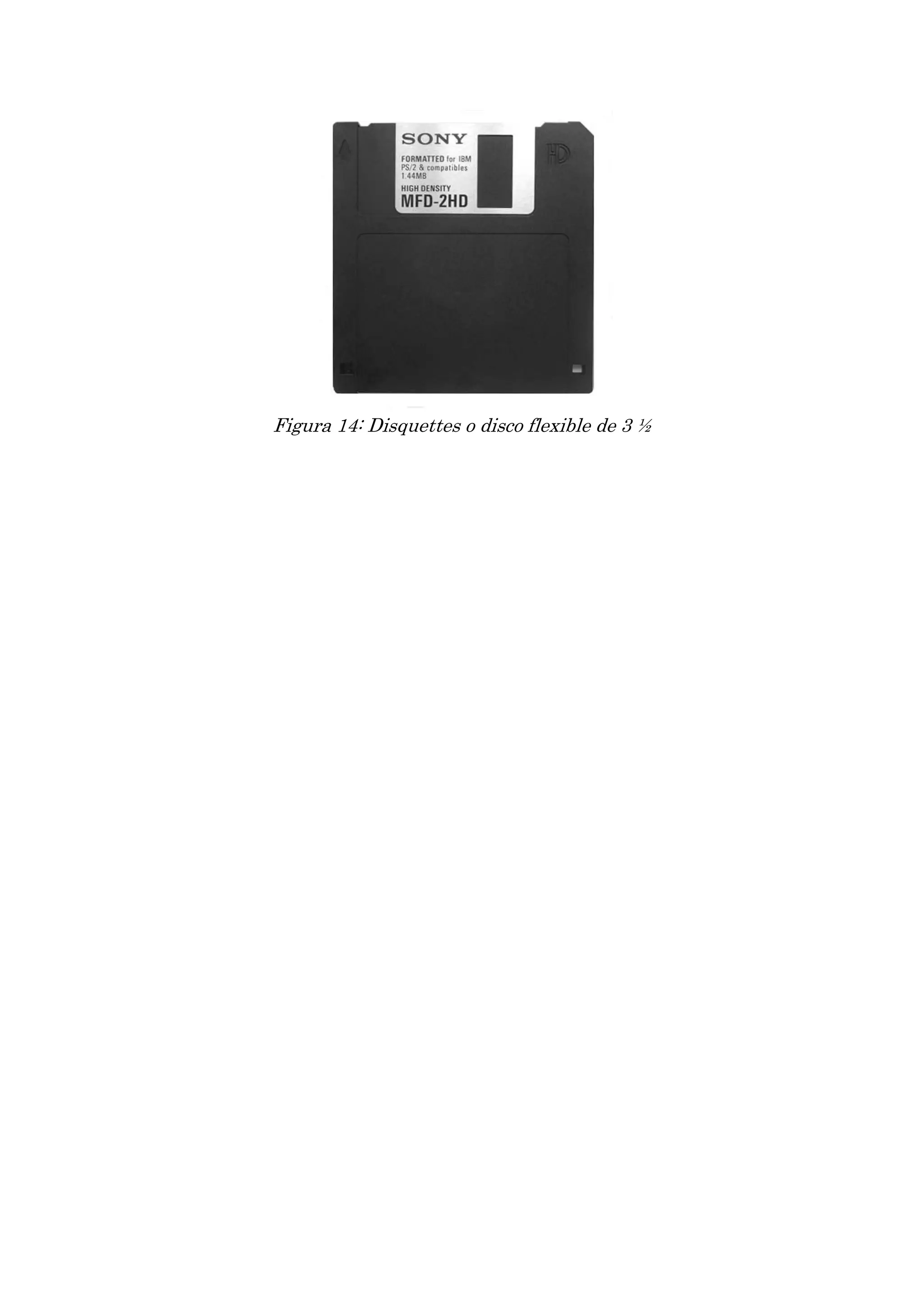 Figura 14: Disquettes o disco flexible de 3 ½ 
 