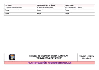 Planificación Microcurricular 2024-2025 para Computación en Segundo ...