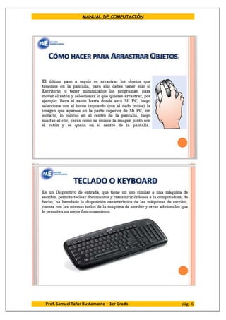 MANUAL DE COMPUTACIÓN
Prof. Samuel Tafur Bustamante – 1er Grado pág. 6
 