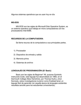 Computación e informática