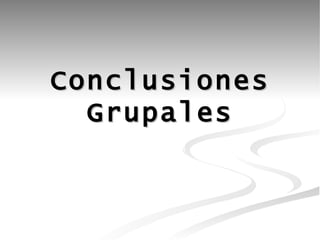 Conclusiones Grupales 